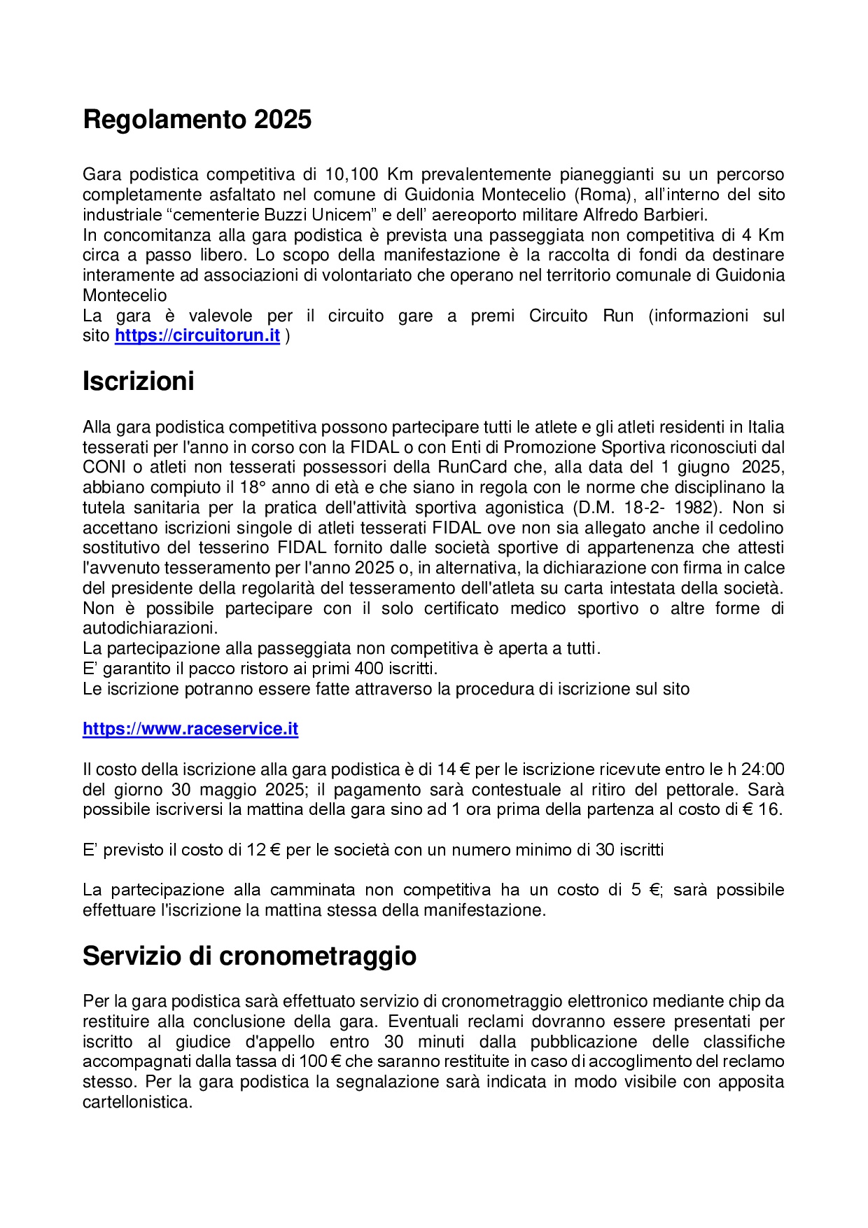 Regolamento Maratonina-San-Luigi - 2025